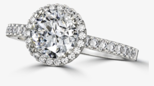 Engagement Ring With Round Diamond - Uhibros Sterling Silver Cubic Zirconia Engagement Rings #1374384