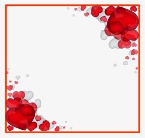 Valentine S Day Heart - Love Border Frame Png #1374431