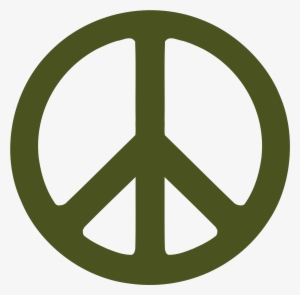 Army Logo Clip Art - Green Peace Sign #1374453