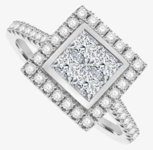 1 1/2 Ctw Princess Cut Multi Stone Diamond Engagement #1374506