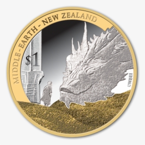 The Battle Of The Five Armies Silver Coin With Gold - Middle Earth New Zealand Coin #1375243