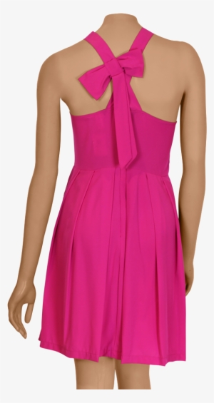 Pink Bow Flare Dress Pink Bow Flare Dress - Cocktail Dress #1375261