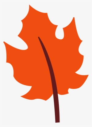 Single Clipart Fall Leaves - Orange Leaves Clip Art #1375372
