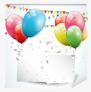Modern Birthday Background With Balloons And Place - Birthday #1375495 Modern Birthday Background With Balloons And Place - Birthday #1375495