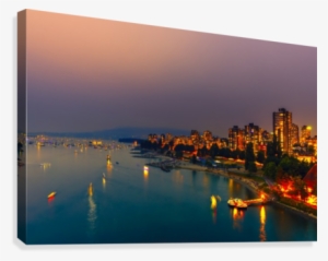 City Lights Of The Night Metropolis On The Shore Of - Metropolitan Area #1375549