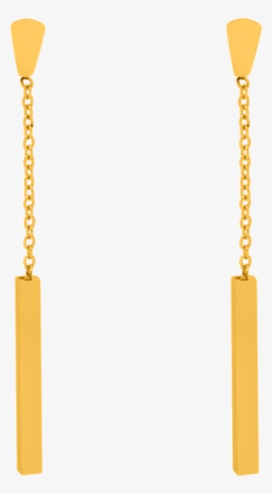 18k Gold-plated Bar Dangle Earrings - Earrings #1375735