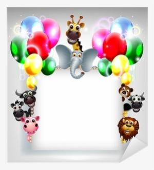 Birthday Background With Balloon And Animal Safari #1375994 Birthday Background With Balloon And Animal Safari #1375994