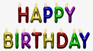 Birthday Candles Png Image With Transparent Background - Png Happy Birthday Letters #1376019