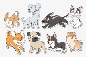 8 20happy 20dogs Original - Dog Stickers #1376533