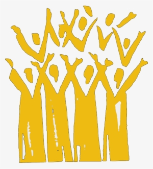 The Adult Choir Leads And Enhances The Assembly's Singing - Gospel Singing Clip Art #1376963