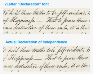 Click Here To See A Detailed Comparison - Declaration Of Independence Lettering #1377157