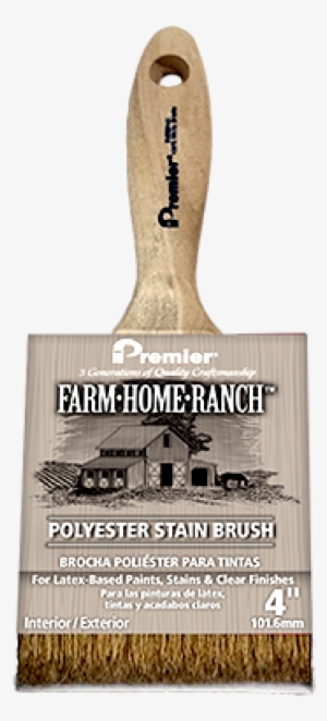 Farm Home Ranch 100% Polyester Stain Brush - Premier Paint Roller Fhr00143 4 Inch F&r Pro Stain #1377421