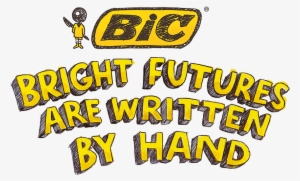 Bright Futures Are Written By Hand - Bic Round Stic Ballpoint Pen, Fine, Blue Ink, Dozen #1377650