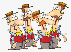 Png Free Library Religion Clipart Choir - Barbershop Quartet Cartoon #1377845
