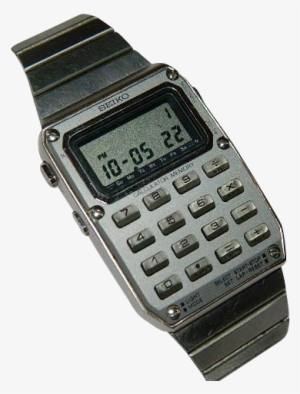 Vintage Calculator Png Image Background - Vintage Seiko Calculator Watch ~ Fresh Battery #1378764