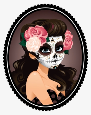 Png Image Day - Pin Up Sugar Skull #1378850