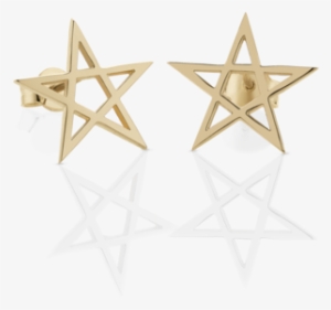 Pentagram Stud Earrings 20mm - Earring #1379975