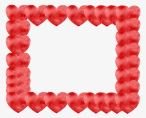 Red Heart Border Png - Picture Frame #1379998