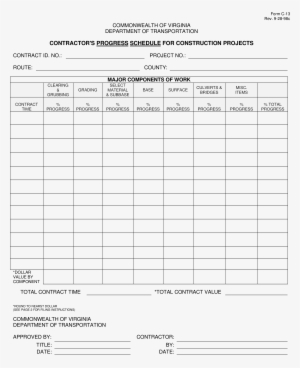 Construction Work In Progress Schedule Main Image - Anticipation Guide Blank #1380394