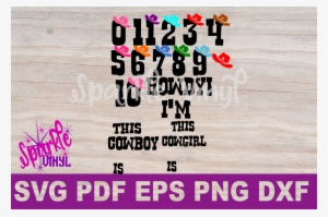 Svg Cowboy Cowgirl Birthday Party Age Numbers Svg Cut - Cowboy Boot #1380947