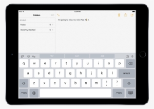 Graphic Black And White Library Ipad Clipart Ipad Air - Ipad Air 2 Screen Keyboard #1382162