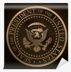 Us Golden Presidential Seal Emboss Wall Mural • Pixers® - End A Presidency: The Power Of Impeachment #1382185