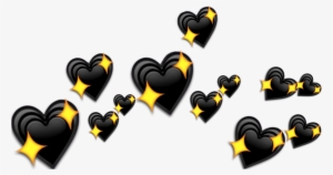 Png Freeuse Library Black Aesthetic Blackaesthetic - Overlays Emoticon Heart #1383392