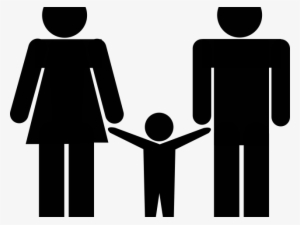 People Silhouette Clipart Bathroom Sign - Small Family Icon Png #1383817
