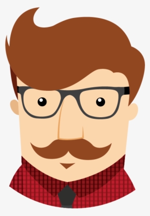 Img Emo 01 - Man With Moustache Cartoon #1383914