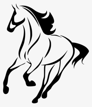 Clipart Transparent Stock Horse Line Drawing At Getdrawings - Simple Drawing Of Running Horses #1385508