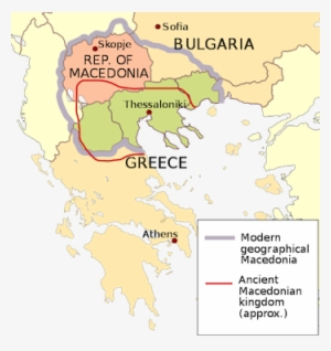 Red Border Showing Ancient Macedonia Location - If Greece Won The Greco Turkish War #1386884