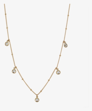 Cz On Ball Chain Choker - Necklace #1387139