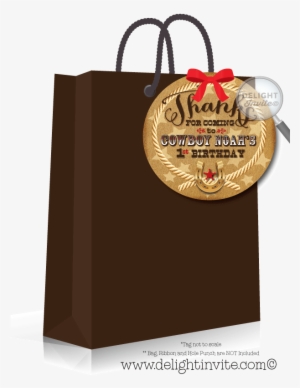 Vintage Western Cowboy Birthday Favor Tag - 40th Birthday Black Thank You Tag #1387186