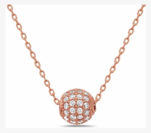 Pave Ball Chain Necklace - Necklace #1387253