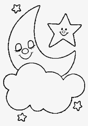 Moon Stars Star Tumblr Glitch Glitchy - Moon And Stars Drawing - Free