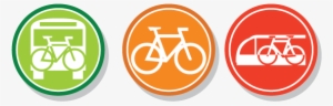 Bike And Ride Icons - Bus Train Bike #1387574