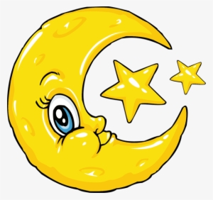 Kids Moon & Stars Bedroom Sticker - Clipart Of Moon And Stars #1387677