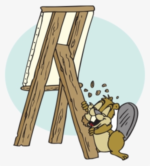 How To Set Use Beaver Eating Easel Icon Png #1388507