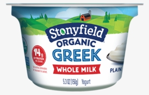 Whole Milk Greek Plain - Stonyfield Organic Greek Yogurt 5.3 Oz #1388982
