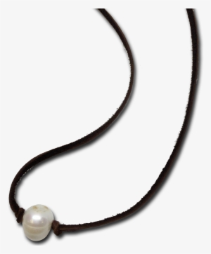 Leather Necklace Png - Pearl Choker Png #1389117