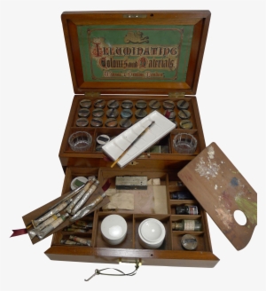 Huge Antique English Winsor And Newton Artist's Watercolour - Watercolor Painting #1389796