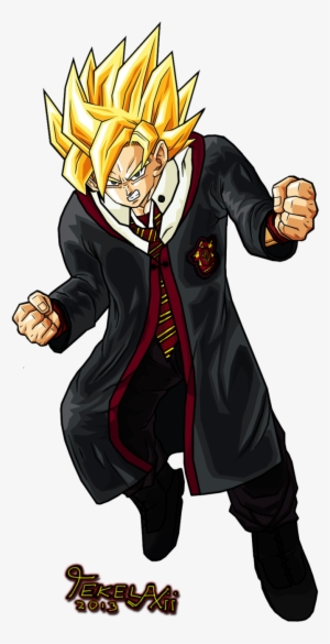 Goku Gryffindor By Tekelaxii-d5vasgr - Harry Potter Dragonball Z #1390393
