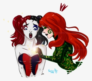 Poison Ivy Harley Quinn Art Batman Drawing - Harley Quinn And Ivy Married #1390458