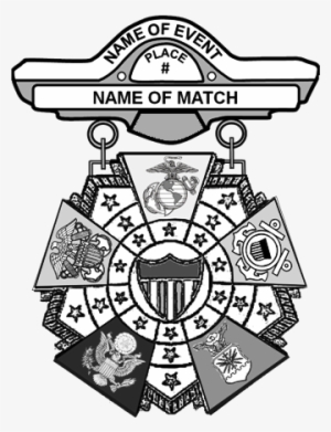 Army Interservice Competition Badge-grayscale - Clip Art #1390834