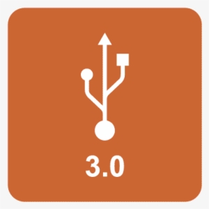 Square Usb Icon 01 Orange #1393334