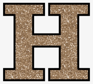 Glitter Without The Glue Free Digital Printable Alphabet - Gold Glitter Letter H #1394781