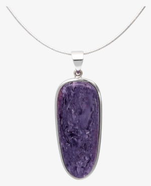 Charoite Sterling Silver Necklace - Pendant #1395724