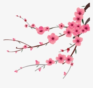 Petal Flower Hand Painted - Peach Blossom Flower Peach Png #1397621