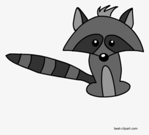 Raccoon, Free Woodland Animal Clipart - Woodland Theme Baby Showerblack And White #1398558