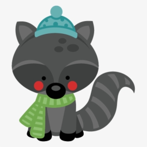 Boy Winter Raccoon Svg Scrapbook Cut File Cute Clipart - Mapache Animado En Png #1398606